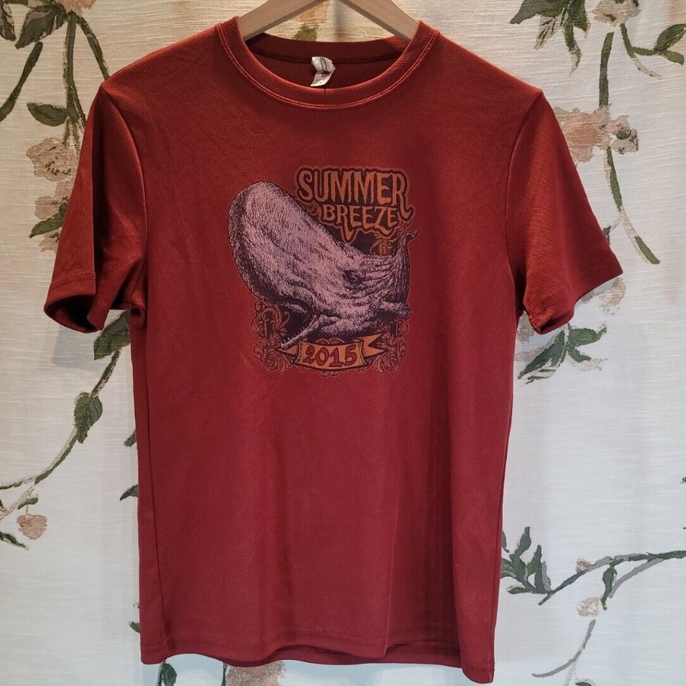 Summer Breeze 2015 Burgandy Athletic Whale Marathon T-shirt Unisex Size …